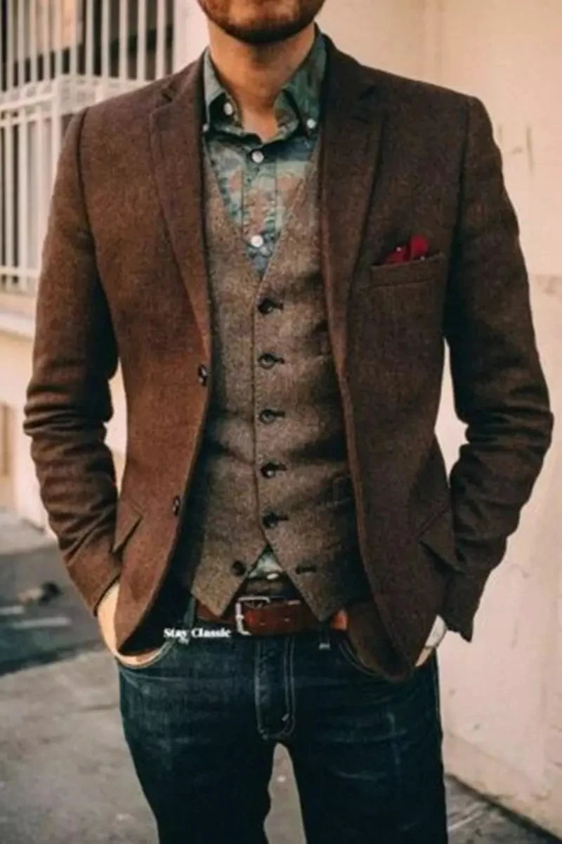 Blazer Peaky Blinders: Um toque de estilo vintage (blazer + colete) - Corletaria