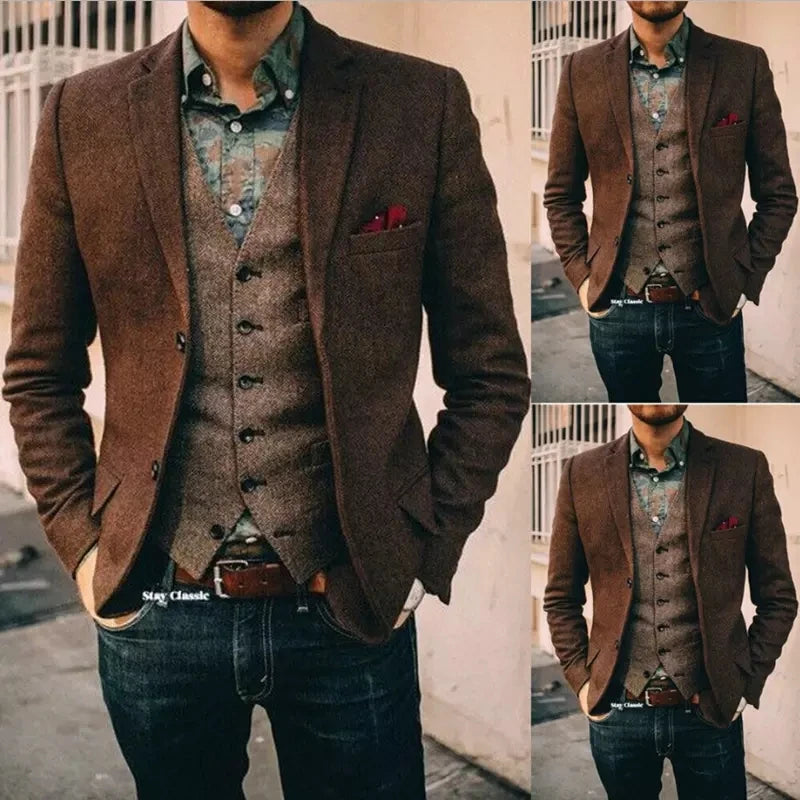 Blazer Peaky Blinders: Um toque de estilo vintage (blazer + colete) - Corletaria